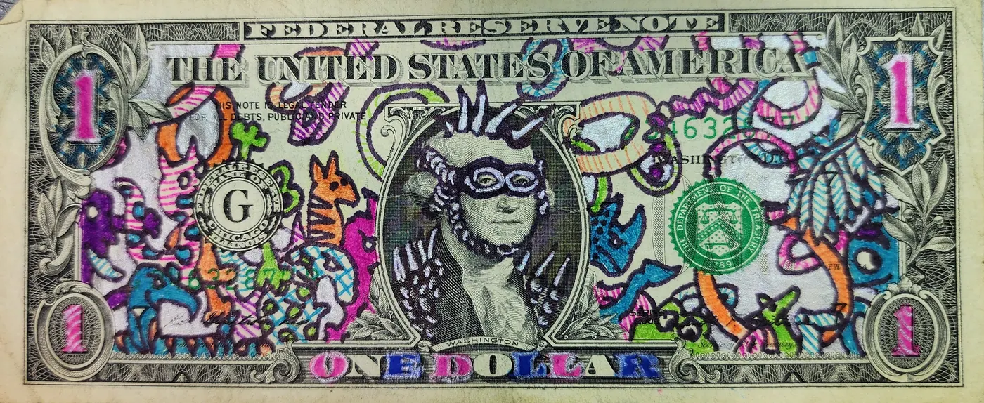 Dollar Bill Art #294