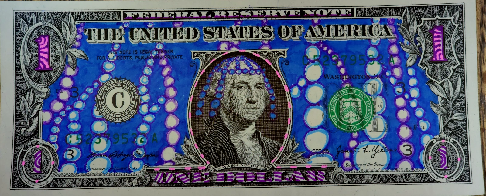 Dollar Bill Art #487