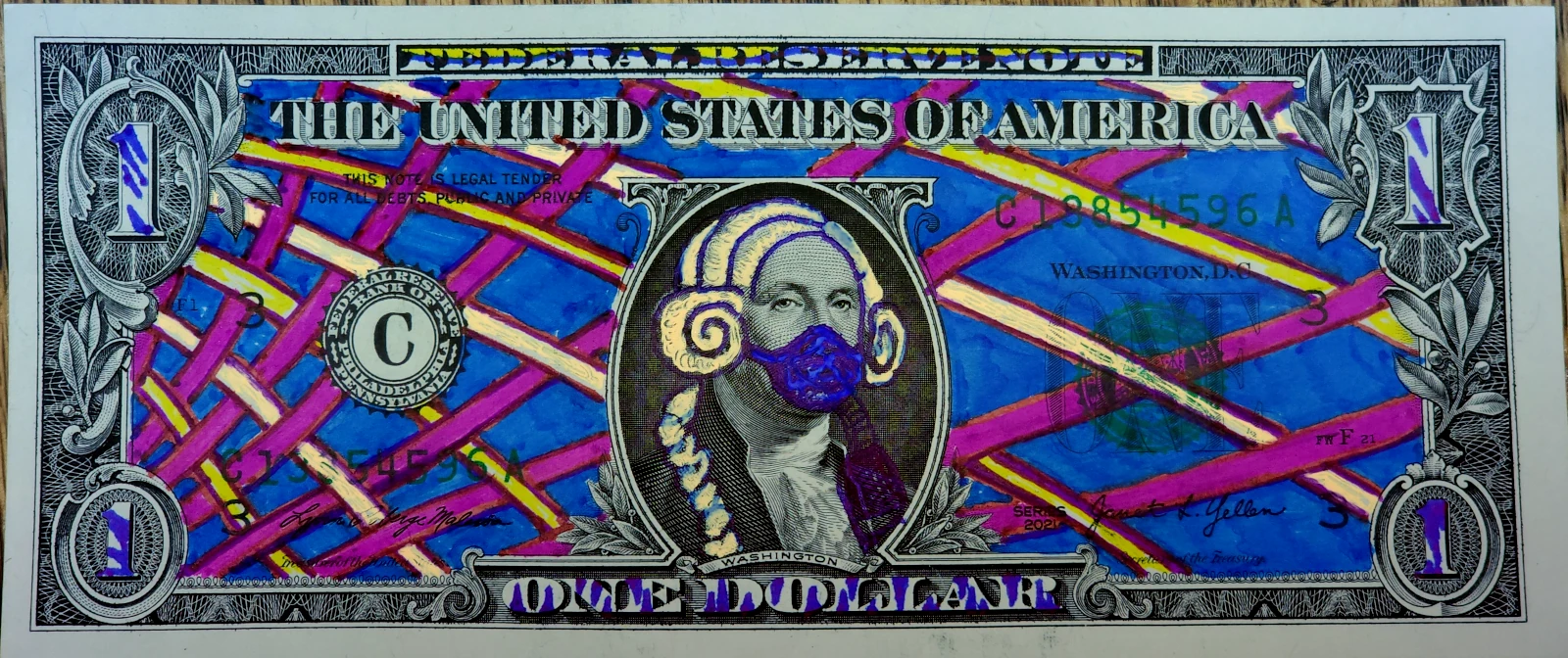 Dollar Bill Art #491